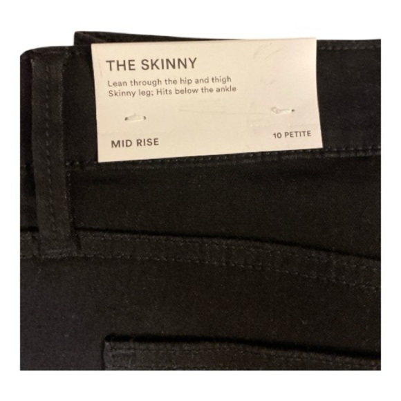 Ann Taylor Loft Mid Rise Petite The Skinny Size 10 Black Jeans - Picture 3 of 4